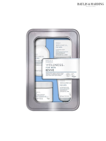 Baylis & Harding Wellness For Men His Essential Wellbeing Tin Gift Set (W61926) | £18