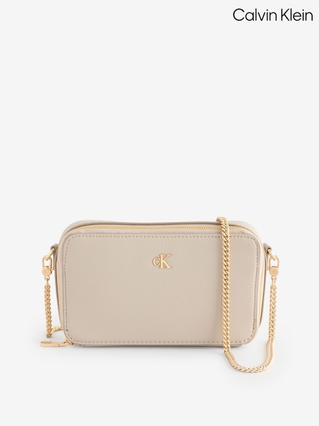 Calvin Klein White Minimal Mono Camera Bag (W61991) | £75