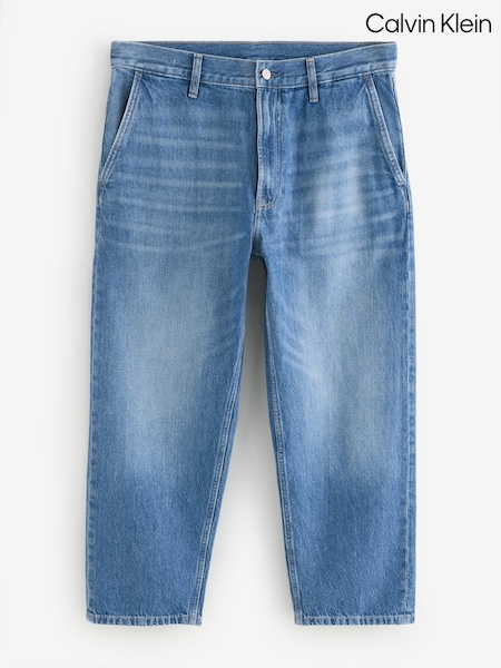 Calvin Klein Blue Cropped Tapered Jeans (W62027) | £90