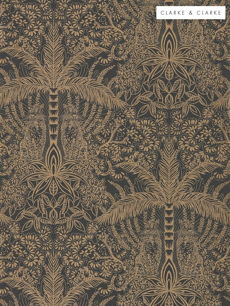 Clarke & Clarke Copper Midnight Leopardo Print Exotica 2 10M Wallpaper (W62066) | £56