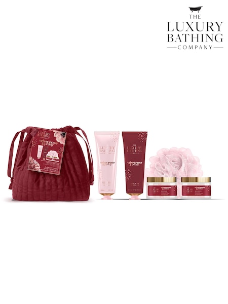 The Luxury Bathing Company Velvet Rose and Peony Weekend Escape Gift Set (W62190) | £20