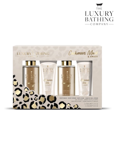 The Luxury Bathing Company Cashmere Amber and Musk Top to Toe Essentials GIft Set (W62204) | £10
