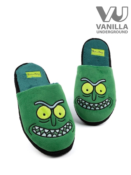 Vanilla Underground Green Mens Rick And Morty Mule Slippers (W62294) | £20