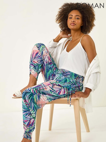 Roman Blue Abstract Tie Pocket Trousers (W62721) | £26