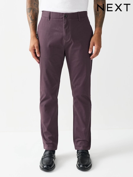 Purple Slim Fit Stretch Chinos Trousers (W62873) | £24