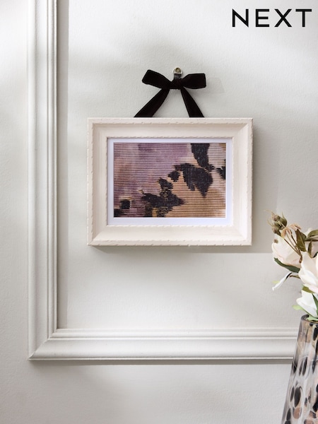 Black/White Velvet Bow Hanging Ornate Photo Frame (W62921) | £14