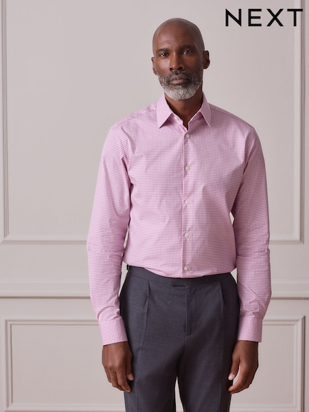Pink Gingham Slim Fit Signature Shirt (W62934) | £40