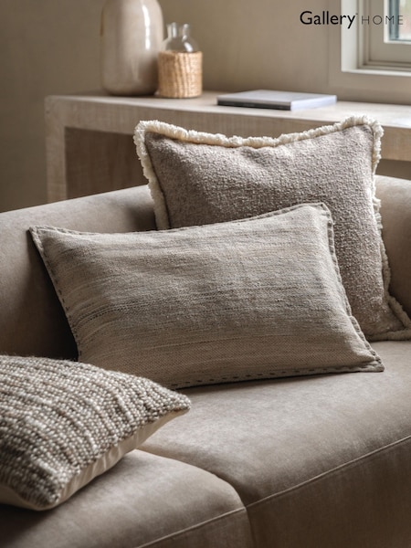 Gallery Home Grey Stitched Cushion (W63114) | £32