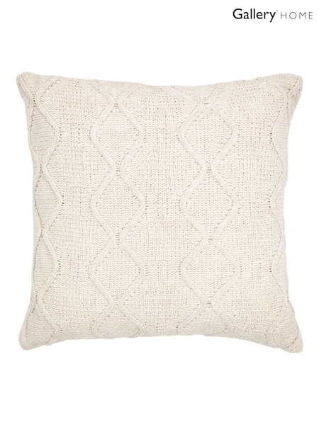 Gallery Home Cream Chenille Cable Cushion (W63117) | £28