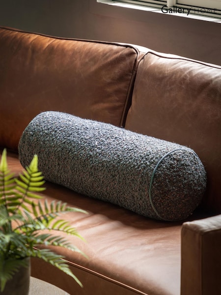 Gallery Home Charcoal Boucle Bolster Cushion (W63122) | £28