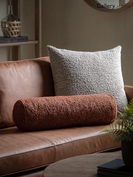Gallery Home Orange Boucle Bolster Cushion (W63124) | £28
