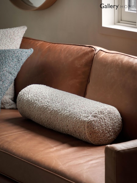Gallery Home Grey Boucle Bolster Cushion (W63132) | £28