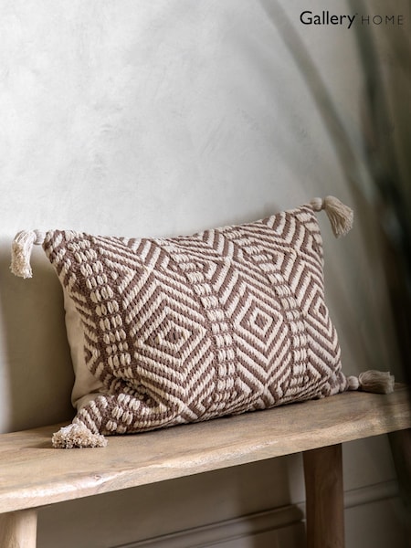 Gallery Home Cream Print Woven Cushion (W63156) | £45