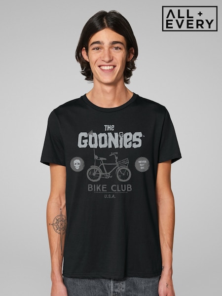All + Every Black Mens The Goonies Bike Club T-Shirt (W63345) | £25