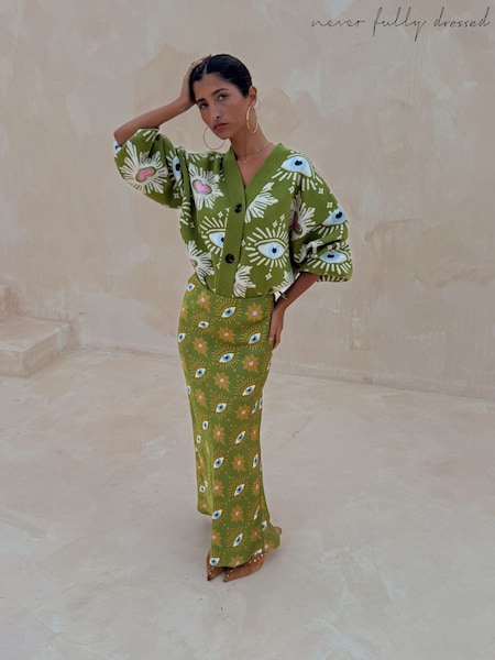 Never Fully Dressed Green Eye Cardigan (W63375) | £99
