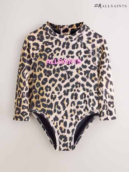 smALLSAINTS Leopard Logo Younger Long Sleeve Swimsuit (W63448) | £25 - £27