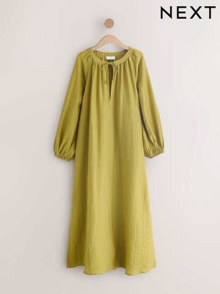 Green Long Sleeve Maxi Kaftan (W63502) | £42