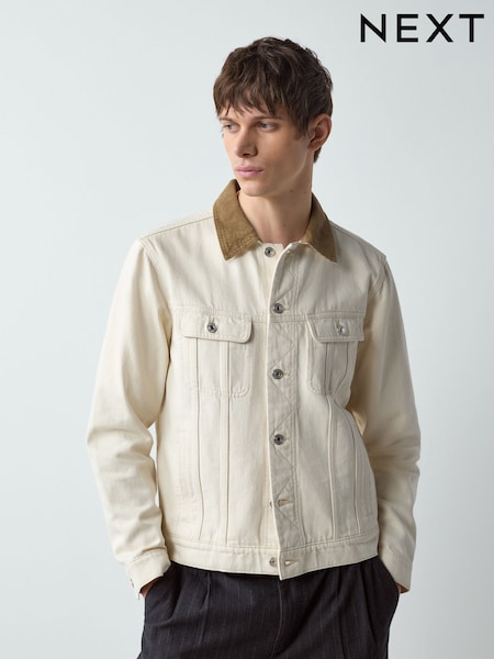 Ecru Denim Button Through Jacket (W63542) | £50