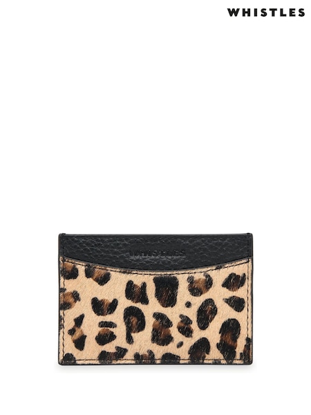 Whistles Animal Print Leopard Card Holder (W63576) | £25