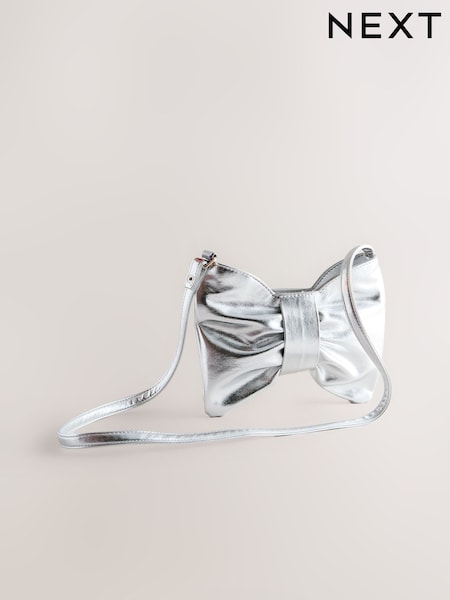 Silver Silver Sparkle Bow Bag (W63650) | £16