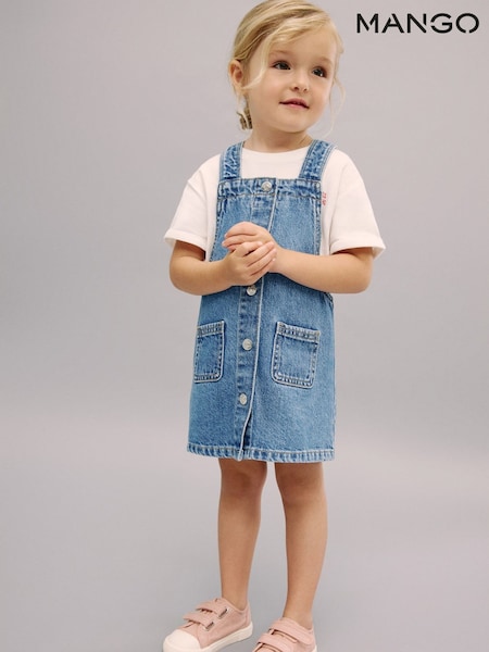 Mango Blue Denim Dungaree Dress (W63818) | £20