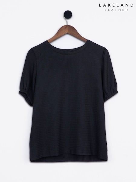 Lakeland Clothing Josie Textured Black Top (W63854) | £35