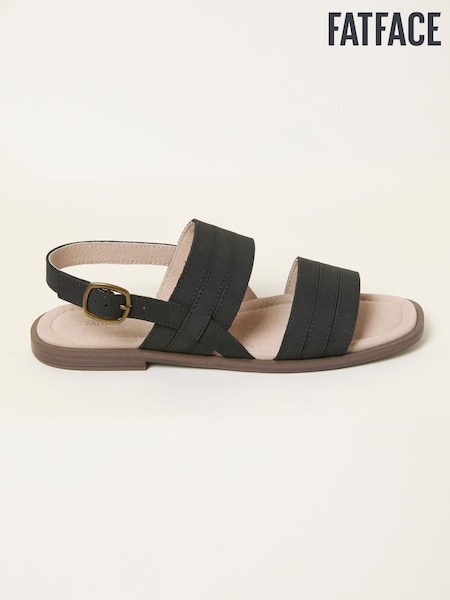 FatFace Amalie Black Leather Sandal (W63933) | £39.50