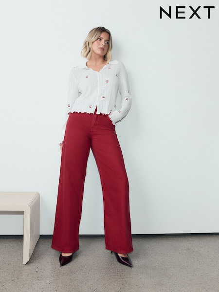 Red Wide Leg Jeans (W64126) | £29