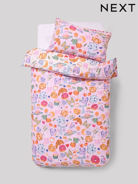 Roller Disco Cotton Duvet Cover and Pillowcase Set (W64151) | £22 - £34