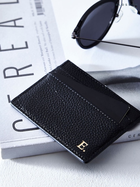Personalised Pebble Leather Card Holder by Koko Blossom by Koko Blossom (W64405) | £32