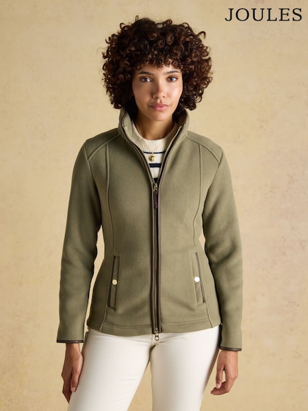 Joules Heritage Light Green Zip Through Fleece (W64408) | £85