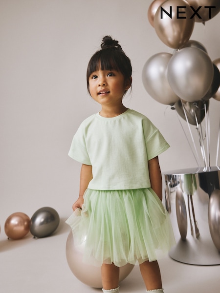 Mint Green Top and Tutu Skirt Set (3mths-7yrs) (W64433) | £12 - £16