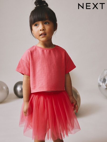 Berry Pink Top and Tutu Skirt Set (3mths-7yrs) (W64435) | £12 - £16