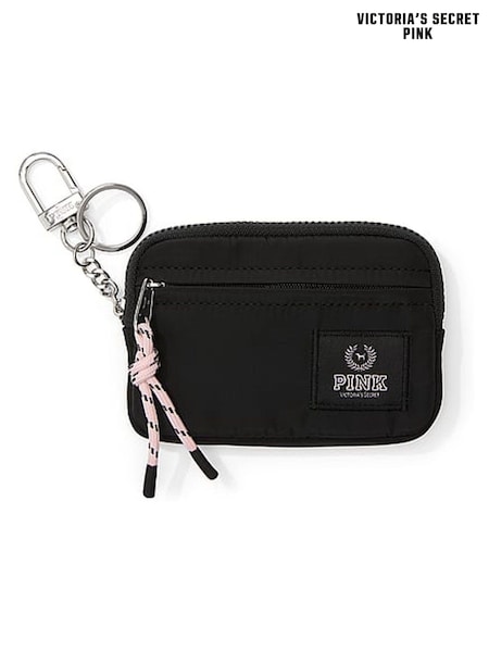 Victoria's Secret PINK Black Zip Pouch Keychain (W64707) | £16