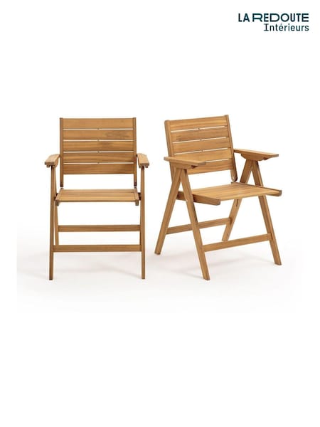 La Redoute Intérieurs Acacia Realto Folding Garden Armchairs (W64765) | £155