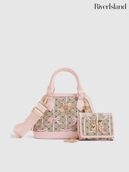 River Island Brown Girls Purse Bundle Bag (W64912) | £34