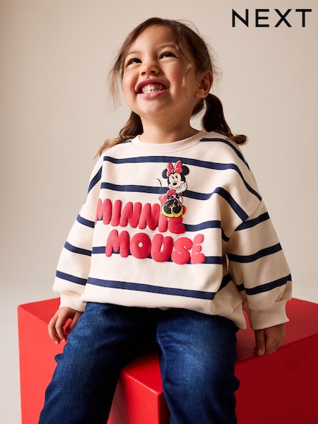 Cream Minnie Mouse Sweatshirt (3mths-7yrs) (W64941) | £14 - £16