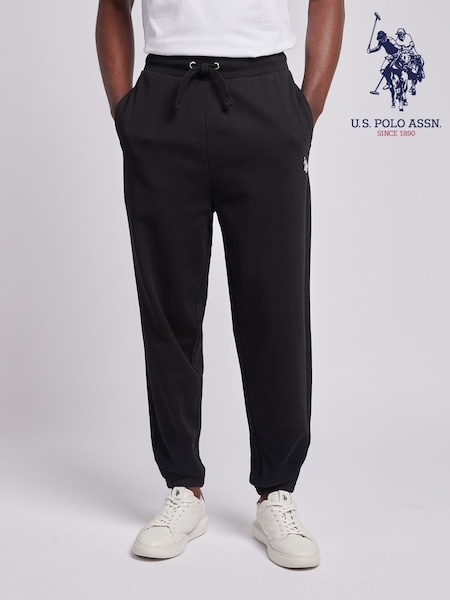 U.S. Polo Assn. Black Mens Elasticated Cuff Loopback Joggers (W64984) | £50