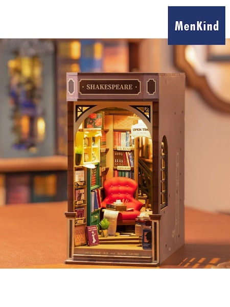 MenKind Multi Bookstore Book Nook Wooden Construction Kit (W65025) | £42