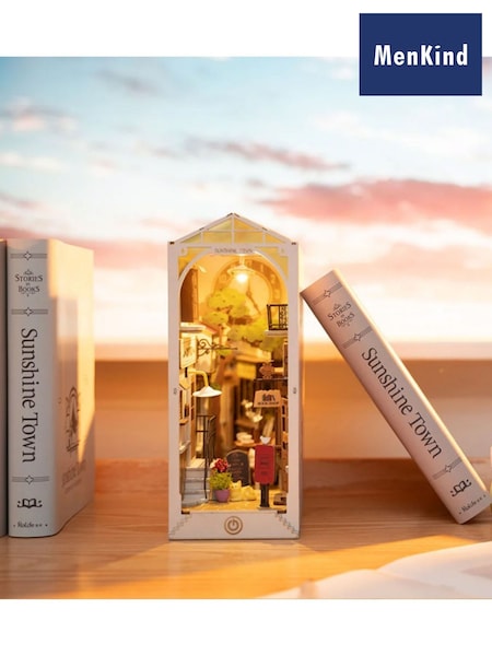 MenKind Multi Sunshine Town Book Nook Wooden Construction Kit (W65026) | £42