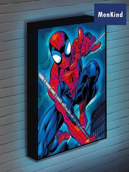 MenKind Blue Spiderman Light Up Canvas (W65028) | £0