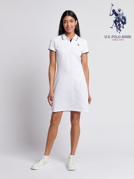 U.S. Polo Assn White Womens Polo Dress (W65064) | £50
