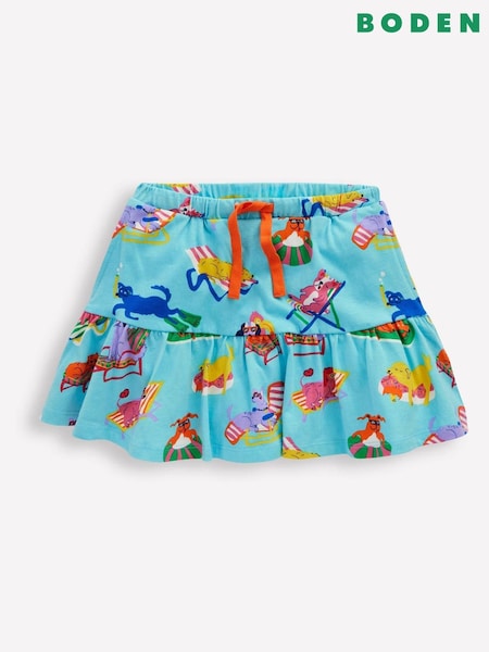 Boden Blue Pets Tiered Jersey Skort (W65124) | £21 - £23