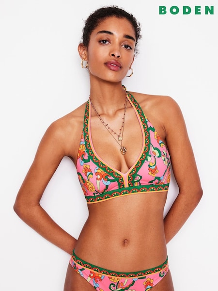 Boden Pink Ios Panel Bikini Top (W65127) | £46
