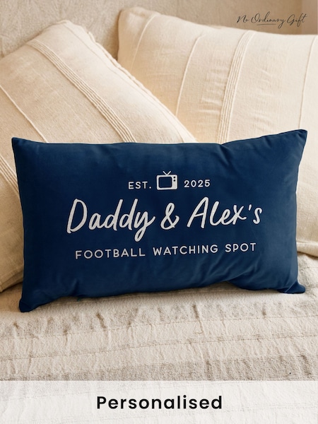 Personalised TV Watching Spot Velvet Cushion by No Ordinary Gift (W65179) | £38