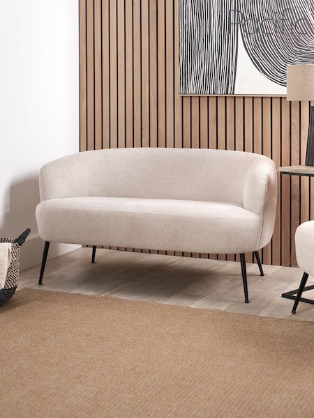 Pacific Cream Aviana Chenille and Metal Sofa (W65250) | £425