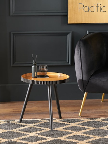 Pacific Natural Hammond Pine Wood Side Table (W65268) | £35