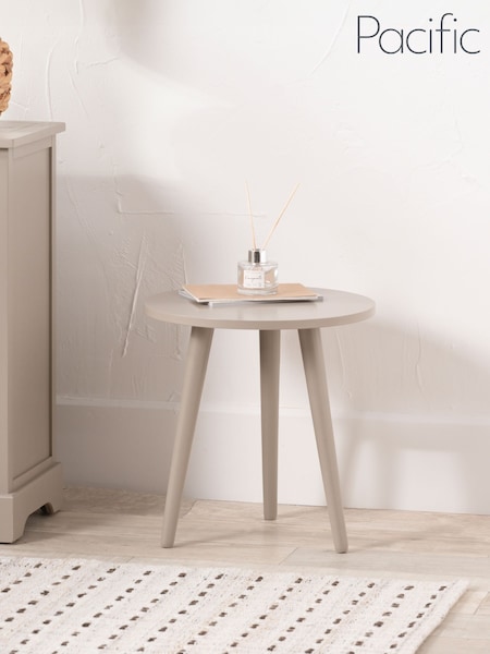 Pacific Grey Devonshire Pine Wood Side Table (W65271) | £44