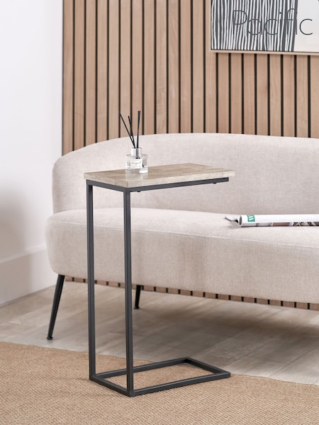 Pacific Grey Soho Concrete Metal Supper Side Table (W65279) | £89