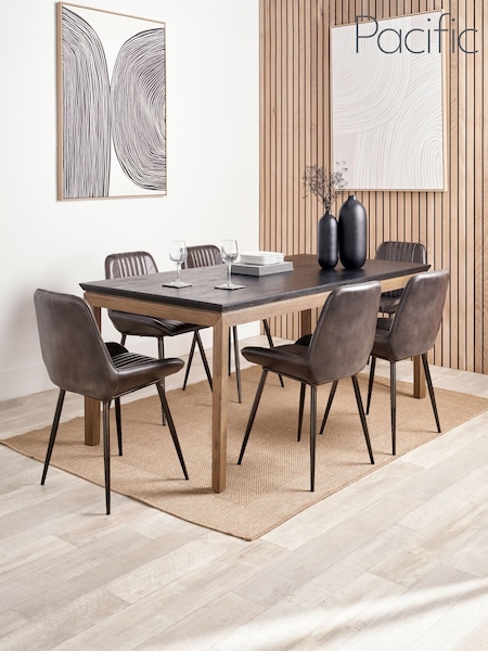 Pacific Black Gio Acacia Wood Dining Table (W65292) | £611